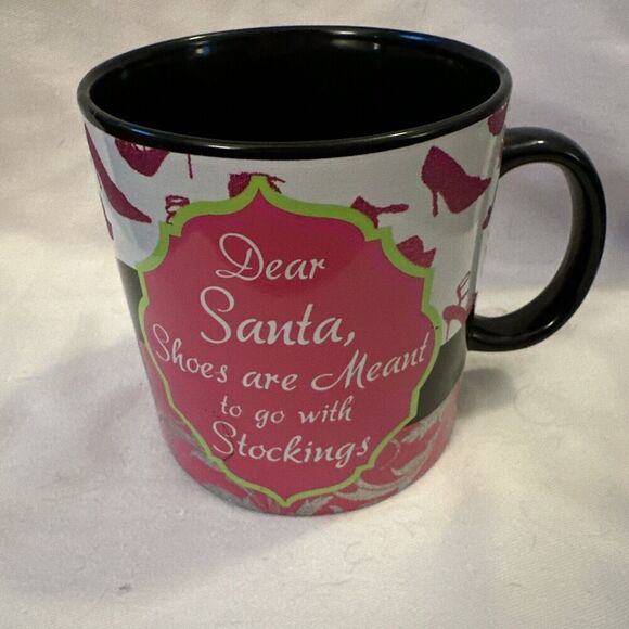 TMD Holdings Santa Mug DEAR SANTA SHOES ARE MEANT TO GO WITH STOCKINGS Christmas - Picture 1 of 4